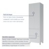 Paneleiro 2 Portas 2 Gavetas  70CM Rainha Branco Nesher