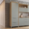Paneleiro 2 Portas 2 Gavetas Marquesa 70 Cm Nature/verde Nesher