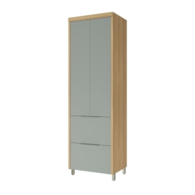 Paneleiro 2 Portas 2 Gavetas Marquesa 70 Cm Nature/verde Nesher