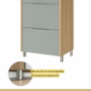 Paneleiro 2 Portas 2 Gavetas Marquesa 70 Cm Nature/verde Nesher