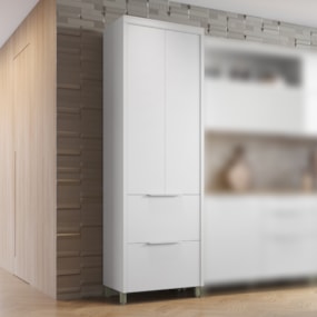 Paneleiro 2 Portas 2 Gavetas Marquesa 70Cm branco Nesher