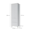 Paneleiro 2 Portas 2 Gavetas Marquesa 70Cm branco Nesher