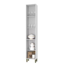 Paneleiro 2 Portas com Vidro Reflecta Firenze Branco Indekes