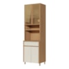Paneleiro 4 Portas 1 Gaveta Condessa  100% MDF Carvalho/Greige Nesher