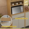 Paneleiro 4 Portas 1 Gaveta Condessa  100% MDF Carvalho/Greige Nesher