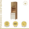 Paneleiro 4 Portas 1 Gaveta Condessa  100% MDF Carvalho/Greige Nesher