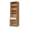 Paneleiro 4 Portas 1 Gaveta Condessa  100% MDF Carvalho/Greige Nesher