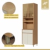 Paneleiro 4 Portas 1 Gaveta Condessa  100% MDF Carvalho/Greige Nesher