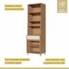Paneleiro 4 Portas 1 Gaveta Condessa  100% MDF Carvalho/Greige Nesher