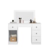 Penteadeira Com Espelho Camarim Ideal LED 2 Gavetas Branco Moval