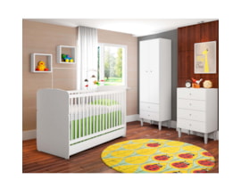 Quarto de Bebê Docinho Branco Art in Móveis Quarto de Bebê Docinho Branco Art in Móveis
