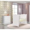 Quarto Infantil Berço E Cômoda Doce Sonho Branco Qmovi