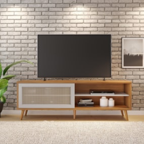 Rack para Sala TV até 60" NT1175 Freijó/Off White Notável Móveis Rack para Sala TV até 60" NT1175 Freijó/Off White Notável Móveis