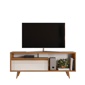 Rack para Sala TV até 60" NT1315 Freijó Trend/Off White Notável Móveis Rack para Sala TV até 60" NT1315 Freijó Trend/Off White Notável Móveis