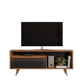 Rack para Sala TV até 60" NT1315 Freijó Trend/Preto tx Notável Móveis Rack para Sala TV até 60" NT1315 Freijó Trend/Preto tx Notável Móveis
