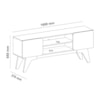 Rack Para Tv Até 65" Duetto Cinamomo/Off White Artely 
