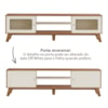 Rack para tv até 70" Charlotte Cinamomo/Off White Artely