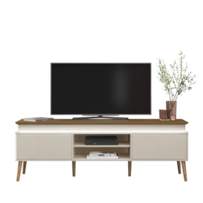 Rack para Tv até 75" Lumina Pinho/Off White Artely Rack para Tv até 75" Lumina Pinho/Off White Artely