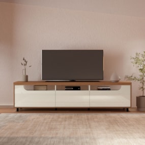 Rack Para Tv Até 75" Mercury Cinamomo/Off White Artely 