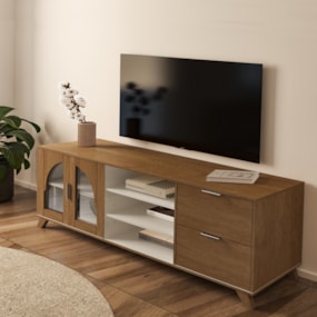Rack para Tv Até 75" Murano Cinamomo/Off White Artely 