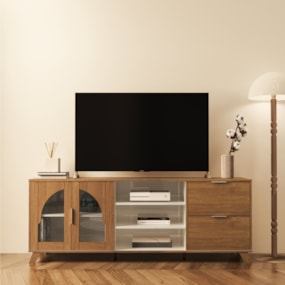 Rack para Tv Até 75" Murano Cinamomo/Off White Artely 