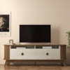 Rack para Tv Até 75" Vivaldi Cinamomo/Off White Artely 