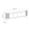 Rack para Tv Até 75" Vivaldi Cinamomo/Off White Artely 