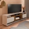 RacK Para TV Até 86" Elegance Off White/Pinho Artely 