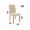 Sala de Jantar Agata 1,30 Com 4 Cadeiras Paola Nature/Off White/Nude Cimol Móveis