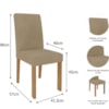 Sala de Jantar Patricia/Maite 1,30 Com 4 Cadeiras Nature/Off White/Gengibre Cimol
