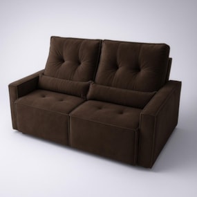 Sofá Retratil 2 Lugares 160m Luxemburgo Marrom